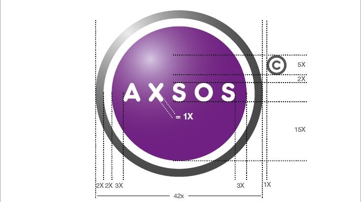 AXSOS Logo Vermaßung